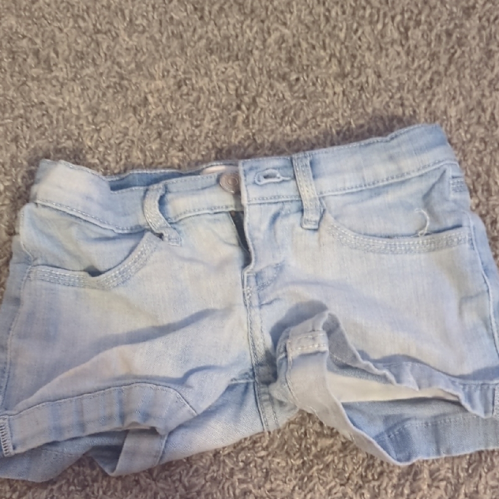 Levi's Blue Distressed Denim Shorts Casual Style